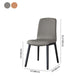Minimalist Solid Back Dining Chairs Microfiber Leather Dining Chairs