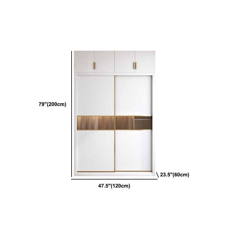 Wit gemanipuleerde houten garderobe armoire moderne schuifdeur garderobe