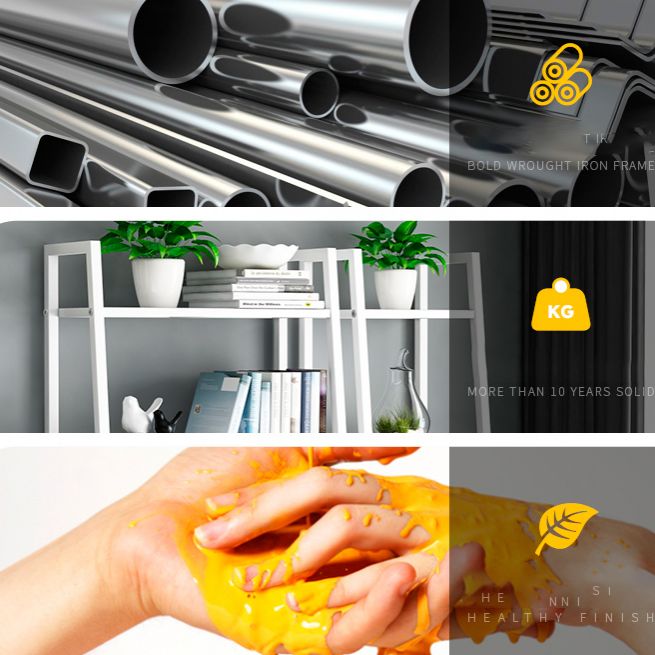 Contemporary Ladder Bookshelf Metal Open Back Bookcase for Office Clearhalo 'Bookcases' 'furn' 'furn_bookcases' 'Furniture' 'Office Furniture' 1200x1200_500e2257-3dae-4256-8b2b-ce41bf7087a1