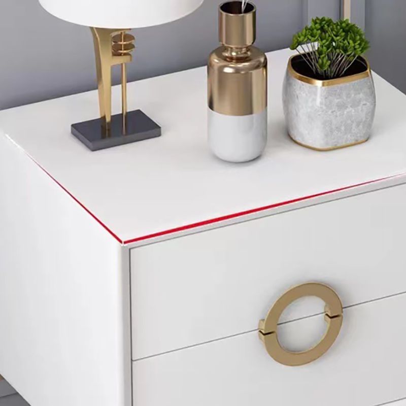 引き出し付きのレザーベッドサイドキャビネットコンテンポラリーナイトテーブル