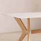 Modern Style Rectangle Table Sintered Stone Dining Table with Wood Legs Clearhalo 'Dining Tables & Seating' 'Dining Tables' 'dining_table' 'furn' 'furn_dining_table' 'Furniture' 'Kitchen & Dining Furniture' 1200x1200_5011eabc-6d11-4f41-81c3-24789cc76eff