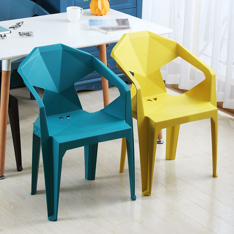 Modern Indoor Dining Arm Chairs Stackable Home Plastic Dining Armchair Clearhalo ' kitchen&dining_furn' 'Dining Chairs' 'Dining Tables & Seating' 'dining_chair' 'furn' 'furn_dining_chair' 'Furniture' 'furniture_dining_chair' 'Kitchen & Dining Furniture' 'kitchen' 1200x1200_5011f108-c949-4873-a1b1-bc1f890a6414