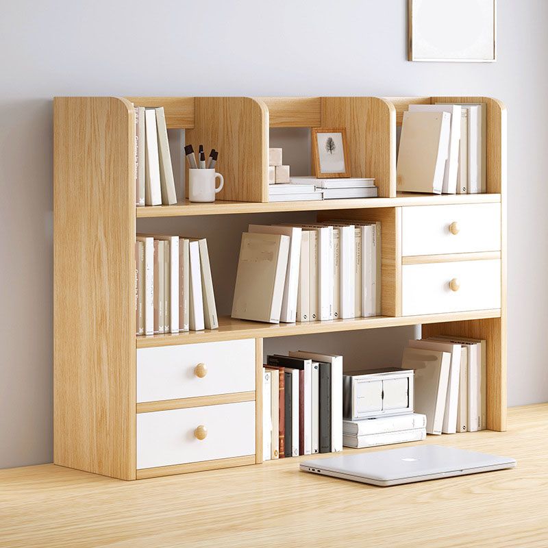 Libreria aperta di libreria aperta da 9,5 "W Modern Wooden con cassetti e scaffali