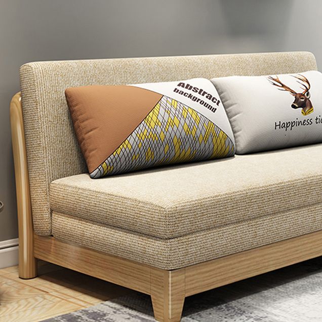 32" Wide Contemporary Sofa Futon Mustard Fabric Sleeper Sofa Clearhalo 'furn' 'furn_futons' 'Furniture' 'Futons & Daybeds' 'Futons' 'Living Room Furniture' 1200x1200_50149cc6-d720-4eee-9f68-47cd1023d3a6