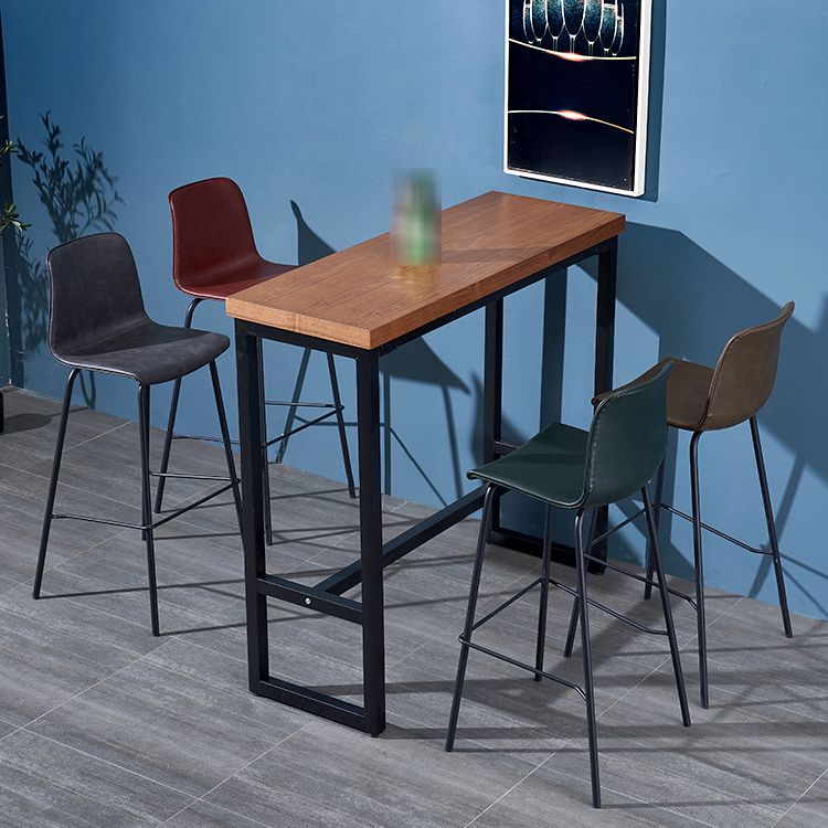 Contemporary Style Bar-stool Leather Counter Bar Stool for Kitchen Bar with Metal Legs Clearhalo 'Bar Furniture' 'Bar Stools' 'bar_stools' 'furn' 'furn_bar_stools' 'Furniture' 'furniture_bar_stools' 'Kitchen & Dining Furniture' 1200x1200_5014c6e2-f80c-417c-9c90-fcc6bdfca839