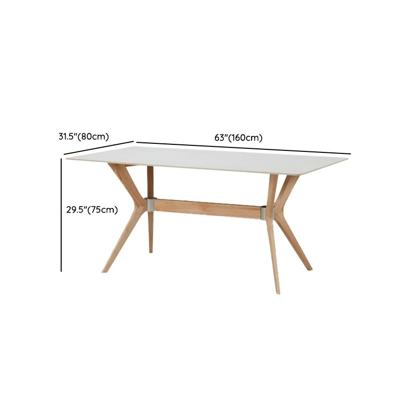 Set di dinette bianca con cornice in legno 1/2/5/7 PC set da pranzo in pietra moderno