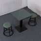 Modern Manufactured Wood Top Black Metal Pedestal Dining Table Clearhalo 'Dining Tables & Seating' 'Dining Tables' 'dining_table' 'furn' 'furn_dining_table' 'Furniture' 'Kitchen & Dining Furniture' 1200x1200_5015a398-ea55-463c-b76e-6838a3c2bc86