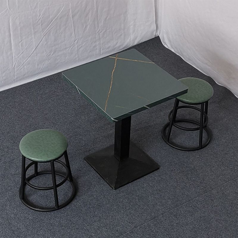 Modern Manufactured Wood Top Black Metal Pedestal Dining Table Clearhalo 'Dining Tables & Seating' 'Dining Tables' 'dining_table' 'furn' 'furn_dining_table' 'Furniture' 'Kitchen & Dining Furniture' 1200x1200_5015a398-ea55-463c-b76e-6838a3c2bc86