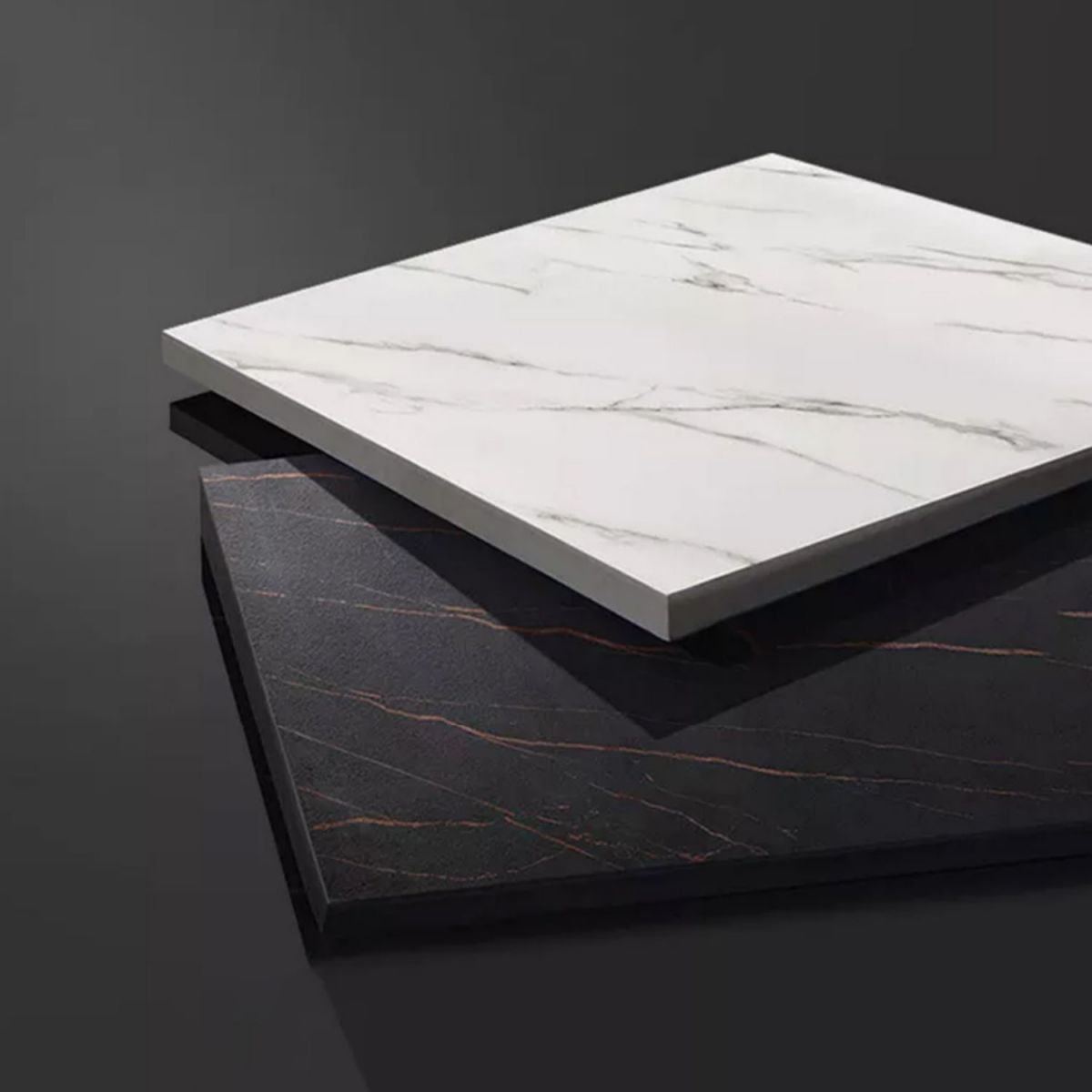 1/3 pièces Glam Glam Bar Table Set White Stone Top Bistro Set avec étagère