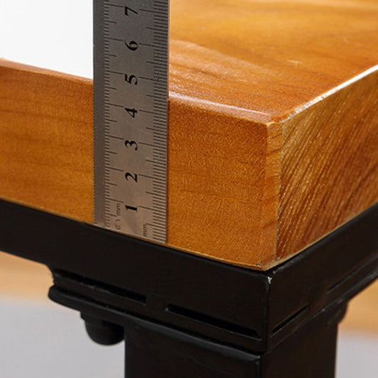 Brown Modern Style Bar Table in Metal and Wood Indoor Bar Counter Clearhalo 'Bar Furniture' 'Bar Tables' 'bar_tables' 'furn' 'furn_bar_tables' 'Furniture' 'furniture_bar_tables' 'Kitchen & Dining Furniture' 1200x1200_50162856-3641-4792-80c6-387f841a29a8