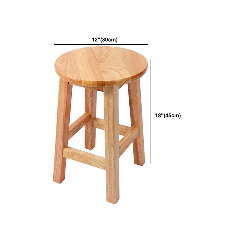 Contemporary Wood Stool Round Stool in Matte Finish for Indoor Clearhalo 'Bar Furniture' 'Bar Stools' 'bar_stools' 'furn' 'furn_bar_stools' 'Furniture' 'Kitchen & Dining Furniture' 1200x1200_50167110-2806-4840-8605-cbf9c37e11f9