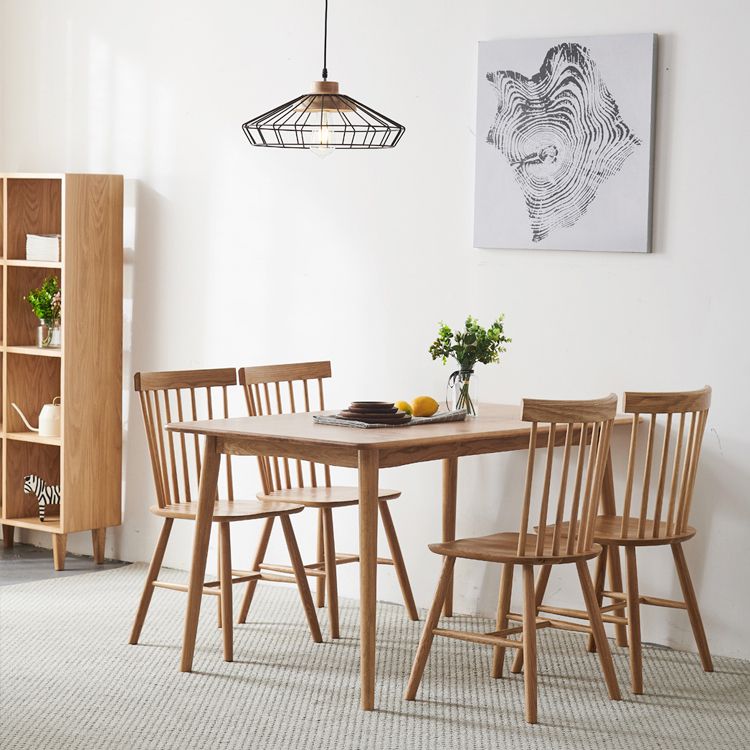 Rectangle Oak Wood Table in Nature Modern Dining Table with Wooden 4 Legs Clearhalo ' dining_table' 'Dining Tables & Seating' 'Dining Tables' 'furn' 'furn_dining_table' 'Furniture' 'furniture_dining_table' 'Kitchen & Dining Furniture' 'kitchen&dining_furn' 'kitchen' 'kitchen_dining_table' 1200x1200_50179615-dda2-4ccb-807b-1c74e8962d56