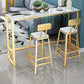 Glam Pub Table Faux Marble Bar Height Rectangle Bar Table for Indoor Clearhalo 'Bar Furniture' 'Bar Tables' 'bar_tables' 'furn' 'furn_bar_tables' 'Furniture' 'Kitchen & Dining Furniture' 1200x1200_501811d8-c00b-4feb-ab36-c8e683cd3889