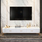 Wooden TV Media Console Glam Media Console TV Stand with Drawers