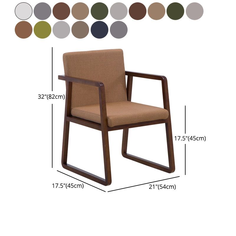 Modern Style Chairs Dining Arm Chair with Wooden Legs for Kitchen Clearhalo ' kitchen&dining_furn' 'Dining Chairs' 'Dining Tables & Seating' 'dining_chair' 'furn' 'furn_dining_chair' 'Furniture' 'furniture_dining_chair' 'Kitchen & Dining Furniture' 'kitchen' 1200x1200_5019f46a-c29d-4a40-94ae-35f35414a1db