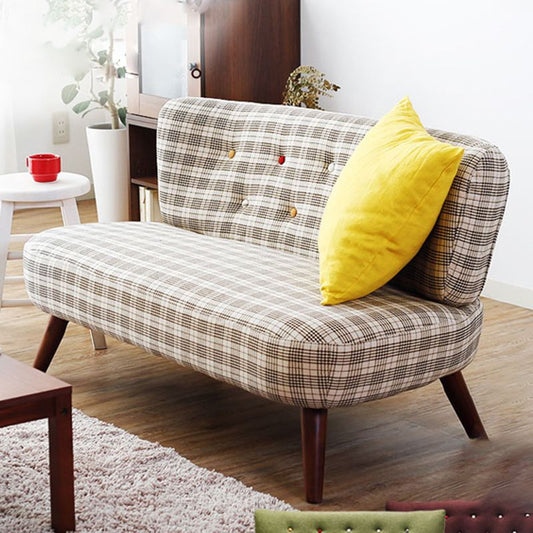 Zeitgenössischer Stoff -Sofa mit Haarnadelbeinen, Armless Standard -Sofa