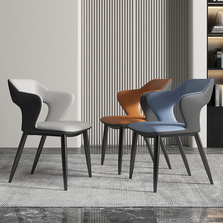 Nordic Metal Dining Chairs with Arm Indoor Open Back Dining Side Chair Clearhalo ' kitchen&dining_furn' 'Dining Chairs' 'Dining Tables & Seating' 'dining_chair' 'furn' 'furn_dining_chair' 'Furniture' 'furniture_dining_chair' 'Kitchen & Dining Furniture' 'kitchen' 1200x1200_501ceef7-7812-4baa-b6ee-0623f503d14e