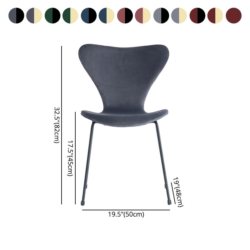 Modern Design Armless Side Chairs Solid Back Linen Fabric Dining Chairs Clearhalo ' kitchen&dining_furn' 'Dining Chairs' 'Dining Tables & Seating' 'dining_chair' 'furn' 'furn_dining_chair' 'Furniture' 'furniture_dining_chair' 'Kitchen & Dining Furniture' 'kitchen' 1200x1200_501d598e-c763-4877-866f-db06b3488e76