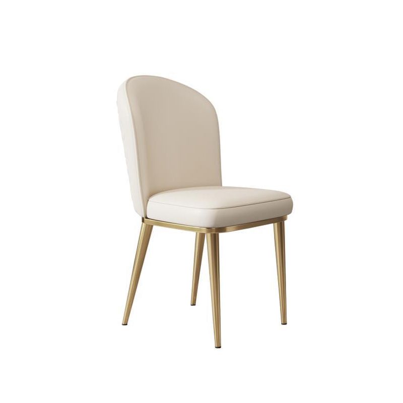 Kitchen Dining Chairs Faux Leather Side Chairs with Gold Metal Legs Clearhalo 'Dining Chairs' 'Dining Tables & Seating' 'dining_chair' 'furn' 'furn_dining_chair' 'Furniture' 'Kitchen & Dining Furniture' 1200x1200_501e0788-721b-48a2-b24c-4af72da5ccb5
