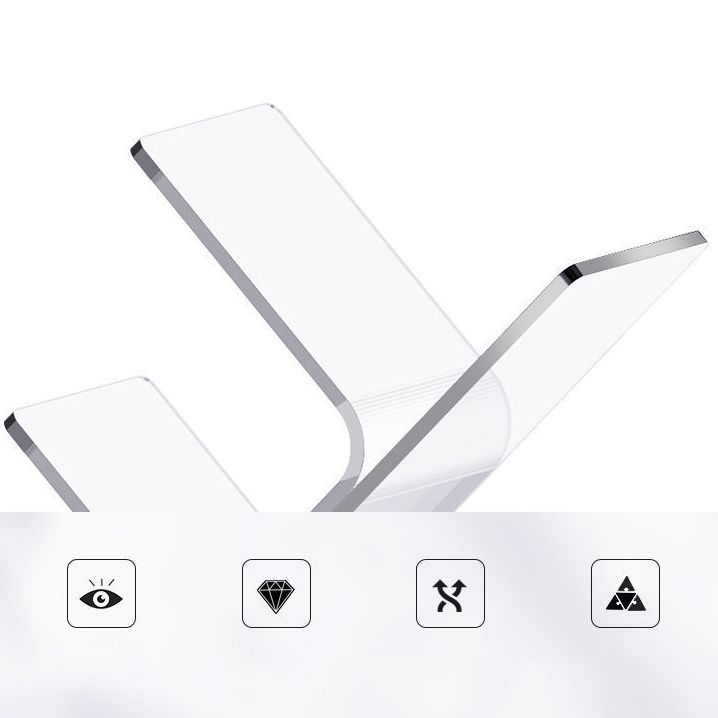 Modern Open Back Standard Bookshelf Acrylic Bookcase with Shelves for Study Room Clearhalo 'Bookcases' 'furn' 'furn_bookcases' 'Furniture' 'Office Furniture' 1200x1200_501eaffd-28e8-4625-8008-cc18334d5993