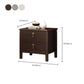 2 cassetti tavolino notturno moderno in legno in legno massiccio con gambe, alte 20 "