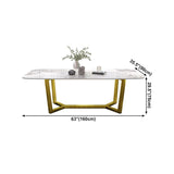 Traditional Luxury Dining Table Rectangle Sintered Stone Trestle Table with Gold Frame Clearhalo ' dining_table' 'Dining Tables & Seating' 'Dining Tables' 'furn' 'furn_dining_table' 'Furniture' 'furniture_dining_table' 'Kitchen & Dining Furniture' 'kitchen&dining_furn' 'kitchen' 'kitchen_dining_table' 1200x1200_501f50c0-bf15-42c3-b4cb-953f4a37fd1e