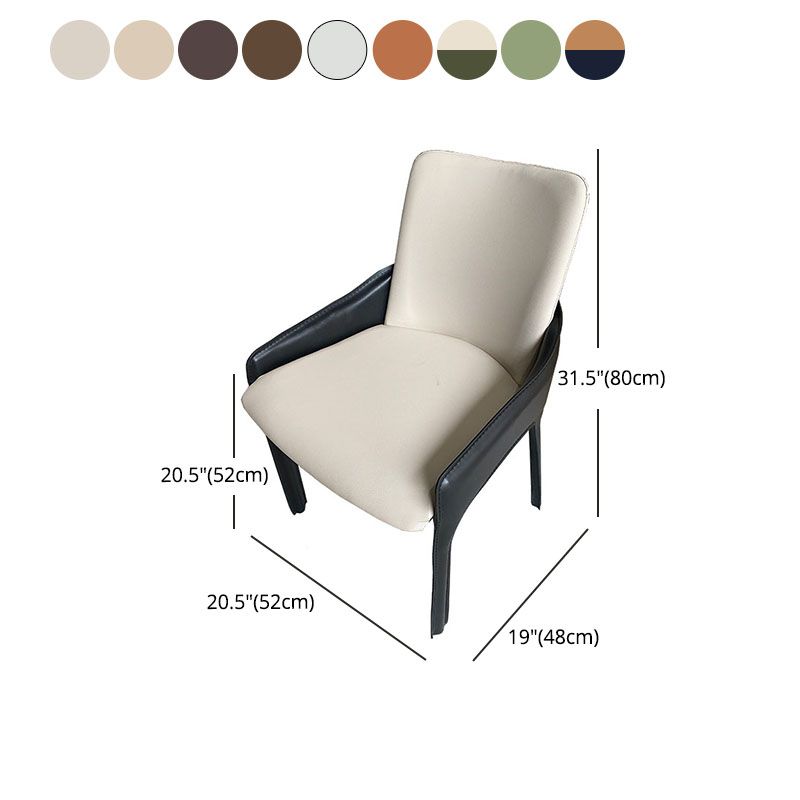 Modern Style Arm Chair Faux Leather Dining Chair for Dining Room Clearhalo 'Dining Chairs' 'Dining Tables & Seating' 'dining_chair' 'furn' 'furn_dining_chair' 'Furniture' 'furniture_dining_chair' 'Kitchen & Dining Furniture' 1200x1200_502037cc-2310-4a48-baaa-58db2bb1f421