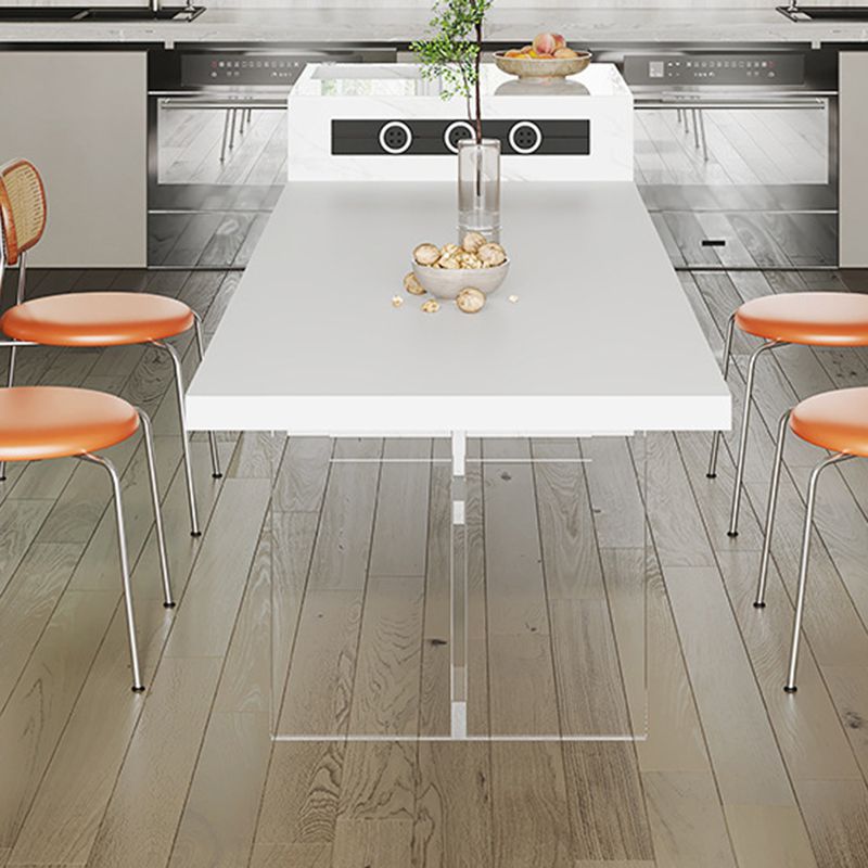 Kitchen Contemporary Dinner Table Stone Rectangle Dining Table Clearhalo 'Dining Tables & Seating' 'Dining Tables' 'dining_table' 'furn' 'furn_dining_table' 'Furniture' 'Kitchen & Dining Furniture' 1200x1200_5020d235-fb2d-42cb-bc19-75e0b5dfacfd
