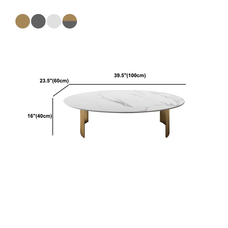 Table basse ovale en ardoise Glam pour salon
