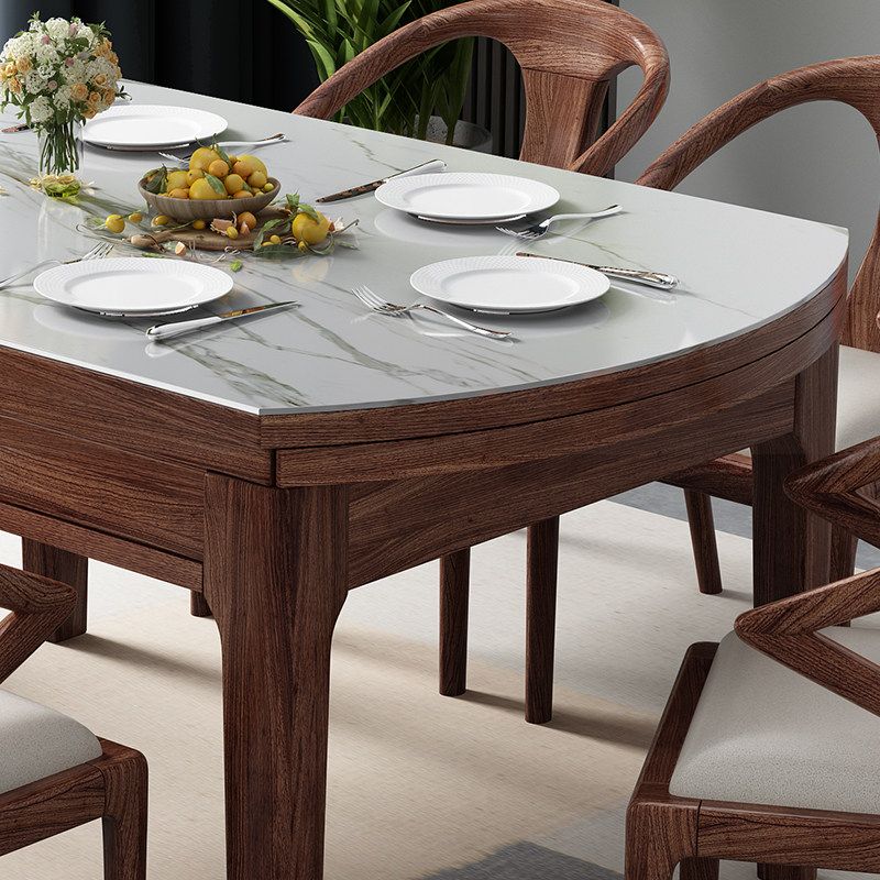 Modern Stone Furniture 1/5/7 Pcs Standard Height Dining Sets with Self Storing Leaves Clearhalo 'Dining Room Sets' 'Dining Tables & Seating' 'dining_room_set' 'furn' 'furn_dining_room_set' 'Furniture' 'Kitchen & Dining Furniture' 1200x1200_50230240-dc4a-4118-bd2c-b996908c903e