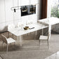 Contemporary Style Rectangle Table Set 1/4/5/6/8 Pieces Dining Set for Home Use