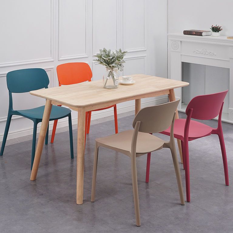 Sedia laterale impilabile contemporanea in plastica aperta sedia da pranzo