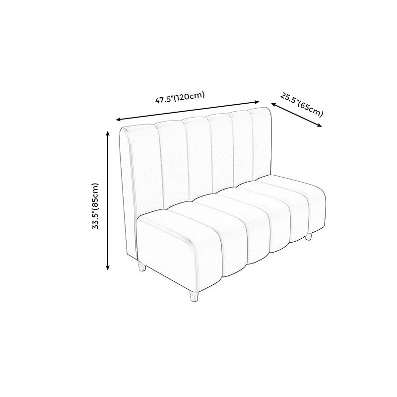 47.27"D x 25.59"W x 33.46"H Contemporary Glam 2-seat Sofa for Restaurant Clearhalo 'furn' 'furn_sofas' 'Furniture' 'furniture_sofas' 'kitchen' 'kitchen_sofas' 'Living Room Furniture' 'Sofa' 'sofas' 1200x1200_5023f972-35e3-450d-99f5-5e6782bf89f4