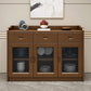 Moderne stijl 47.24 "W Buffet Stand massief houten buffet dressoir met 3 laden