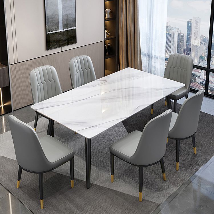 Industrial Sintered Stone Dining Table Carbon Steel Base Rectangle Table for Home Clearhalo ' dining_table' 'Dining Tables & Seating' 'Dining Tables' 'furn' 'furn_dining_table' 'Furniture' 'furniture_dining_table' 'Kitchen & Dining Furniture' 'kitchen&dining_furn' 'kitchen' 'kitchen_dining_table' 1200x1200_5029db0a-5781-492a-8b1e-46db2097232d