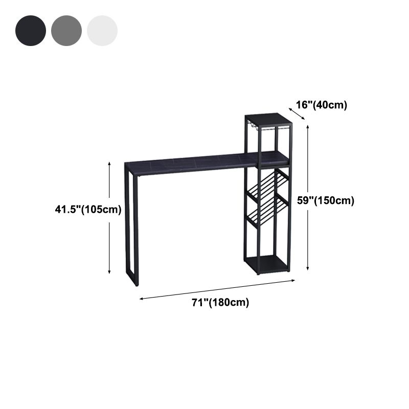 Modern Rectangle Bistro Bar Height Cocktail Table Marble Sled Indoor Bar Table Clearhalo 'Bar Furniture' 'Bar Tables' 'bar_tables' 'furn' 'furn_bar_tables' 'Furniture' 'furniture_bar_tables' 'Kitchen & Dining Furniture' 'kitchen&dining_furn' 'kitchen' 1200x1200_502ab24e-84d5-4b11-bf88-5bd15b69726f