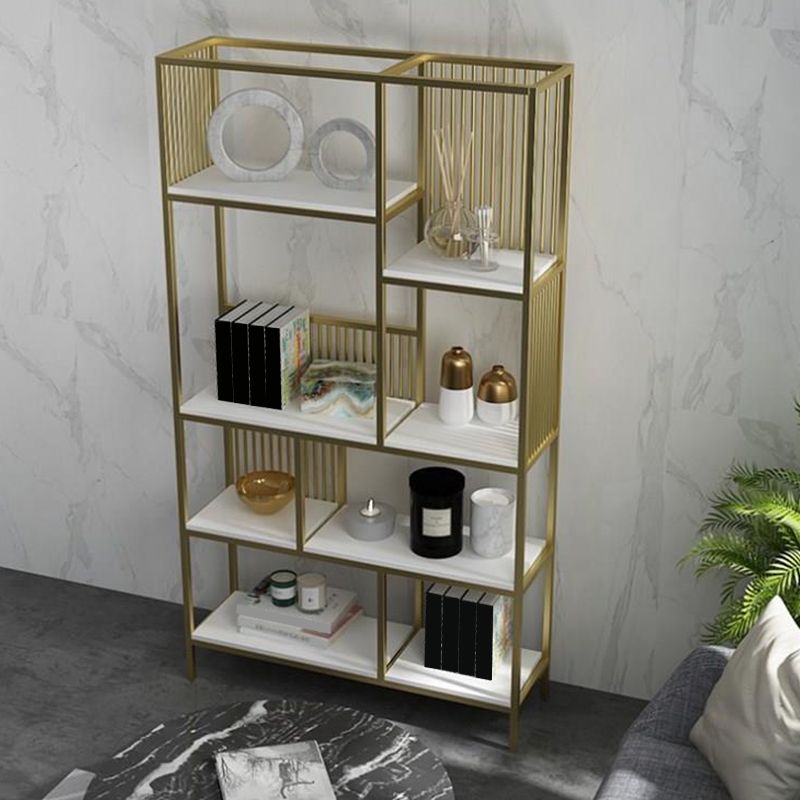 11.81"W Bookshelf Open Back Glam Style Bookcase for Study Room Home Office Clearhalo 'Bookcases' 'furn' 'furn_bookcases' 'Furniture' 'furniture_bookcases' 'kitchen' 'kitchen_bookcases' 'Living Room Furniture' 'Office Furniture' 1200x1200_502b0b7c-b116-4af1-b4c6-a926fd0573c7