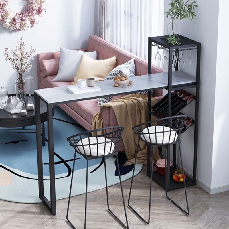 Glam Bar Table Set 1/2/3 Pcs Storage Bar Table with Bar Stools Clearhalo 'Bar Furniture' 'furn' 'furn_home_bar_bar_sets' 'Furniture' 'Home Bars & Bar Sets' 'home_bar_bar_sets' 'Kitchen & Dining Furniture' 1200x1200_502be77d-30c8-40b8-9e64-5565b45fe91f