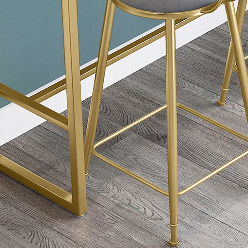 Glam Round Bar Stools Armless Backrest Dining Stools with Cushion Clearhalo 'Bar Furniture' 'Bar Stools' 'bar_stools' 'furn' 'furn_bar_stools' 'Furniture' 'Kitchen & Dining Furniture' 1200x1200_502c22bb-d14b-4d85-a39e-92740c5b1d49