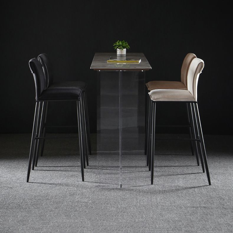 Upholstered Modern Counter Bar Stool Armless Backrest Bar Stool with Metal Base Clearhalo 'Bar Furniture' 'Bar Stools' 'bar_stools' 'furn' 'furn_bar_stools' 'furniture_bar_stools' 'Kitchen & Dining Furniture' 'kitchen&dining_furn' 'kitchen' 'kitchen_furn' Furniture' 1200x1200_502d113b-88a9-4009-b810-ab944ef1e117