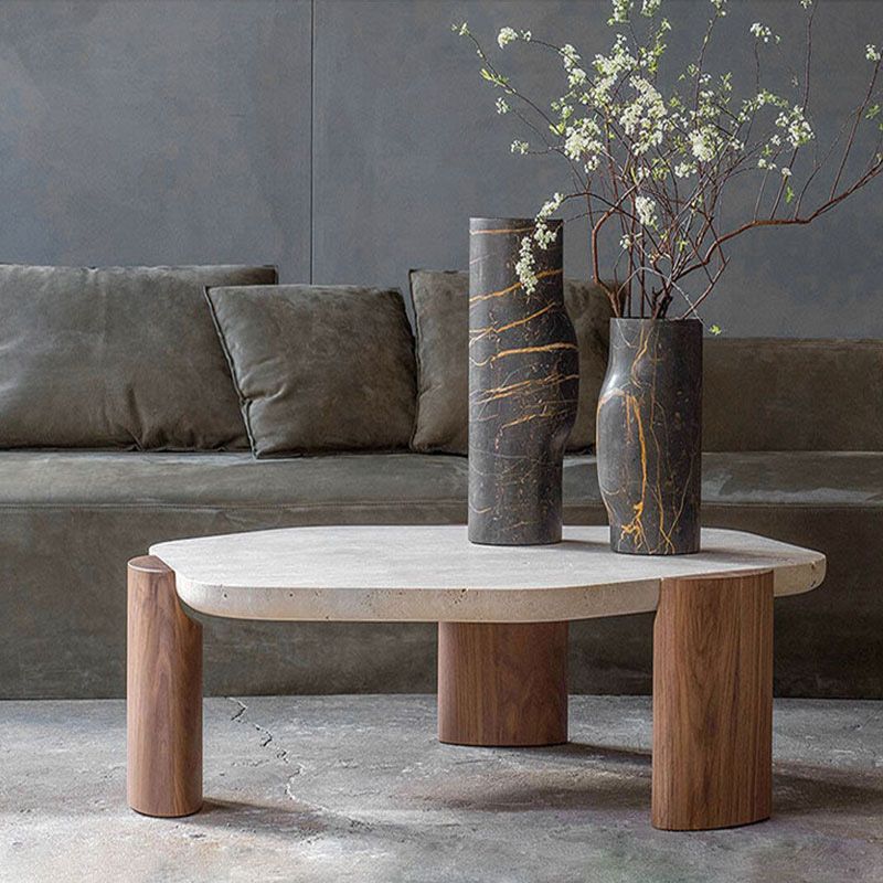 Contemporary Hexagon Coffee Table 3 Legs Stone Coffee Cocktail Table Clearhalo 'Coffee & Accent Tables' 'Coffee Tables' 'coffee_tables' 'furn' 'furn_coffee_tables' 'Furniture' 'Living Room Furniture' 1200x1200_502e6dc5-f384-479b-8b8e-13722408be63