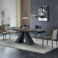 Rectangle Traditional Luxury Dining Table Grey Sintered Stone Table with Double Pedestal Clearhalo ' dining_table' 'Dining Tables & Seating' 'Dining Tables' 'furn' 'furn_dining_table' 'Furniture' 'furniture_dining_table' 'Kitchen & Dining Furniture' 'kitchen&dining_furn' 'kitchen' 'kitchen_dining_table' 1200x1200_502e73ba-c5e0-480b-bec8-9f4d27af0a1c