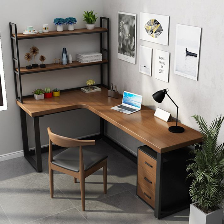L-Shape Writing Table Industrial Solid Wood Fixed Home Working Table Clearhalo 'furn' 'furn_office_desk' 'Furniture' 'Office Desks' 'Office Furniture' 'office_desk' 1200x1200_5031755b-7253-402d-aeaa-1d7ad29b533a
