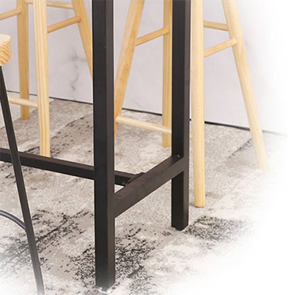 Recangle industriel Table de table en bois massif en bois massif 1/5/9