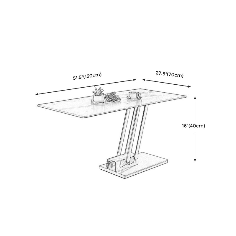 Modern Solid Color Metal Single Foot Base Slate Square Coffee Table Clearhalo 'Coffee & Accent Tables' 'Coffee Tables' 'coffee_tables' 'furn' 'furn_coffee_tables' 'Furniture' 'Living Room Furniture' 1200x1200_503238a1-c69a-41a6-a5a0-4959127707a3