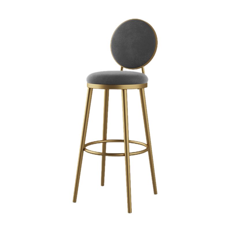 Nordic Design Upholstered Bar Stools for Home Luxury Low Back Round Stools Clearhalo 'Bar Furniture' 'Bar Stools' 'bar_stools' 'furn' 'furn_bar_stools' 'Furniture' 'furniture_bar_stools' 'Kitchen & Dining Furniture' 1200x1200_50324a69-213d-491b-b339-4f4f0b403814