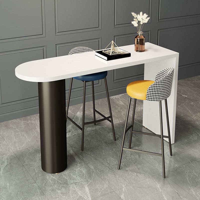 Juego de mesa de pub moderno de forma libre, juego de mesa de bar superior de madera maciza de 1/3/4 piezas