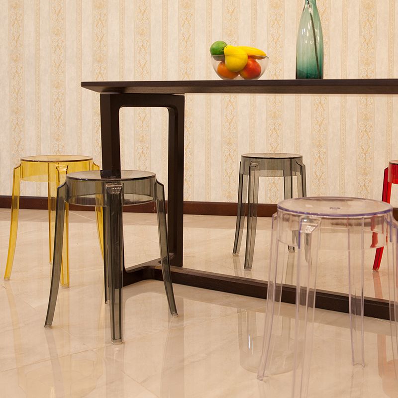 Modern Armless Stackable Counter Stool Plastic Living Room Bar Stool with Plastic Seat Clearhalo 'Bar Furniture' 'Bar Stools' 'bar_stools' 'furn' 'furn_bar_stools' 'furniture_bar_stools' 'Kitchen & Dining Furniture' 'kitchen&dining_furn' 'kitchen' 'kitchen_furn' Furniture' 1200x1200_5033187b-4d91-4ab5-8504-96f3b021130c