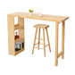 Ensemble de Table de Bar moderne 1/2/3/4 pièces, Table de comptoir rectangulaire en bois de pin avec tabourets hauts