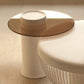 Slate/Wooden Top Coffee Cocktail Table Round Scandinavian Cream Color Clearhalo 'Coffee & Accent Tables' 'Coffee Tables' 'coffee_tables' 'furn' 'furn_coffee_tables' 'Furniture' 'Living Room Furniture' 1200x1200_50356448-cbaf-4f71-a924-05f3ed055d4d